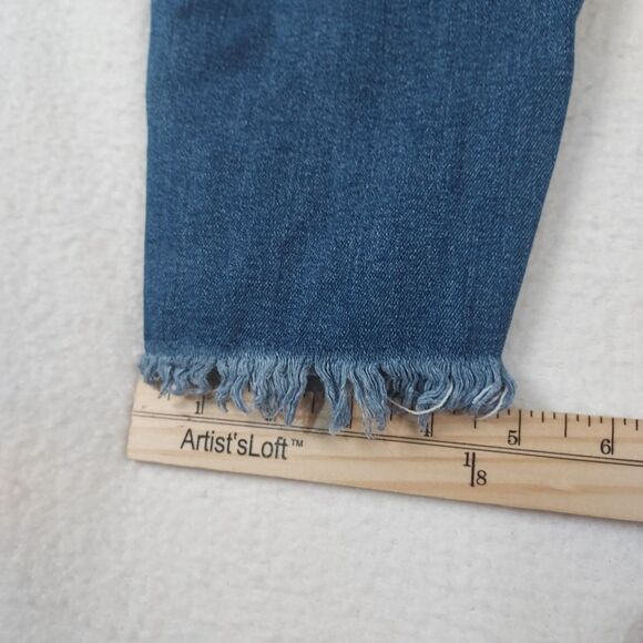 KanCan Women’s Jeans 9/28 Blue High Rise Skinny Raw Hem Ankle Slit KC7140M - Picture 9 of 11